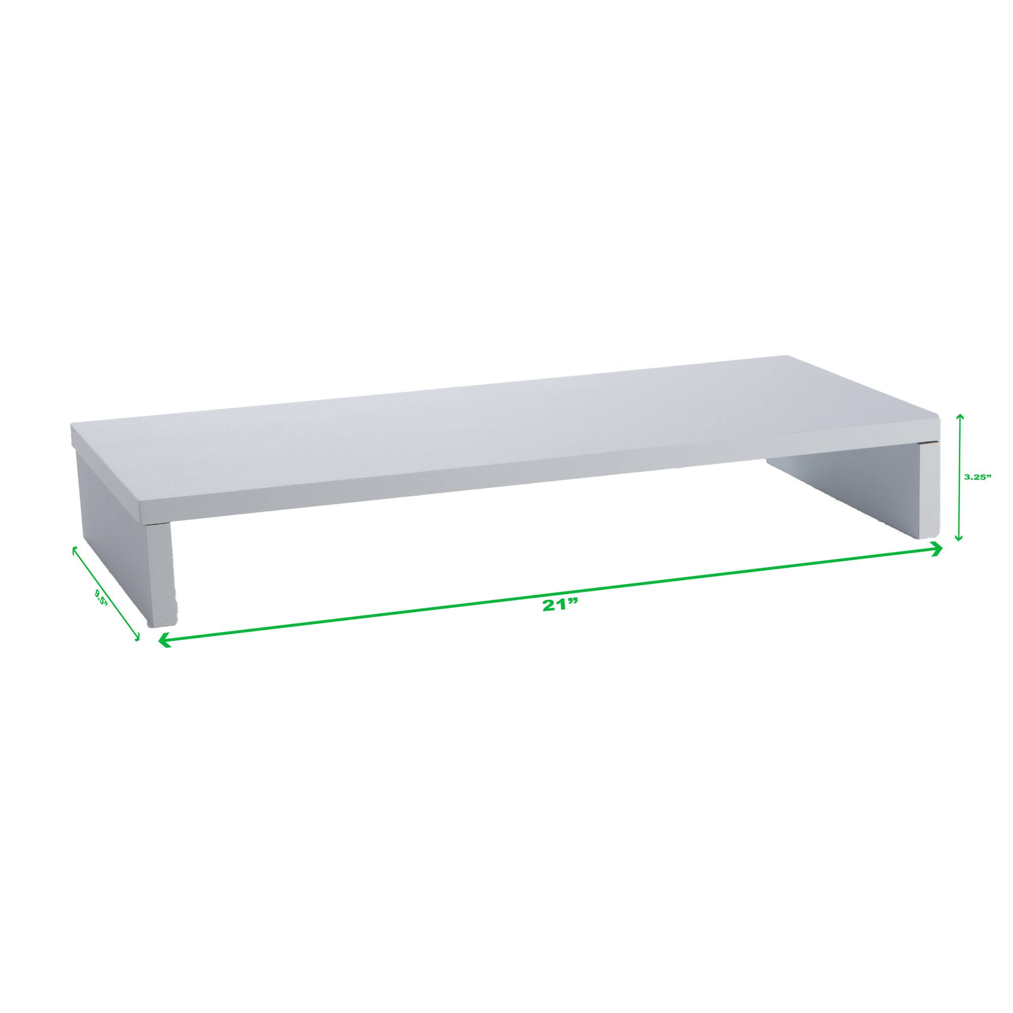 Mind Reader White Wooden Monitor Stand Riser